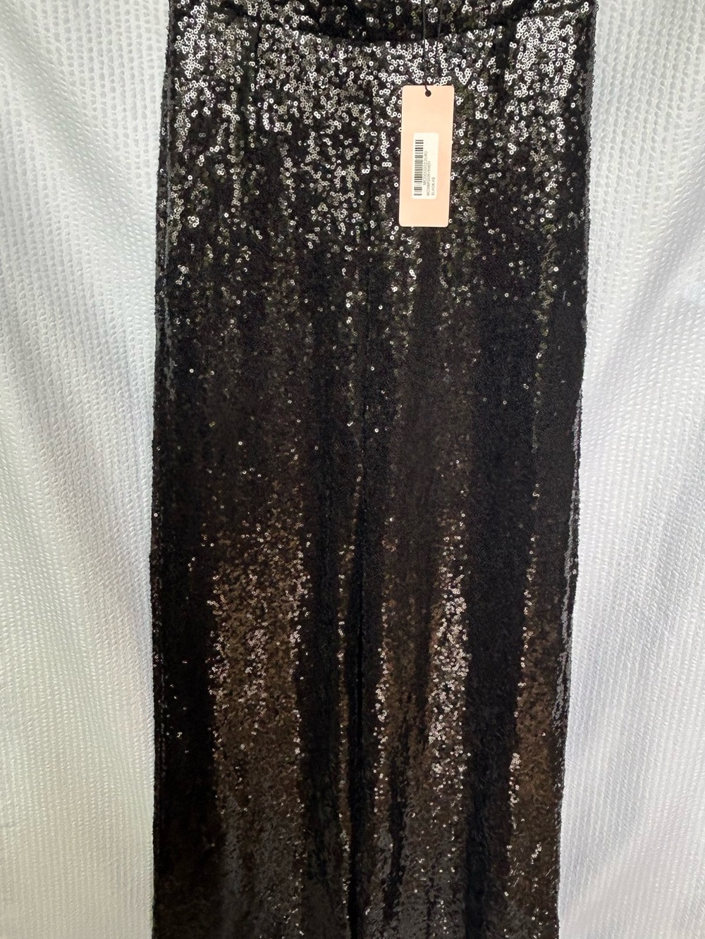 NWT Micas Black Sequin High Rise Wide Leg Party Pants Trousers Size XS - Picture 2 of 12
